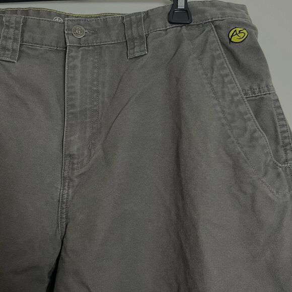 Y2K North Face Pants 36 Gray A5 Series Wide Leg Big Pockets Canvas Cotton Tough - Picture 2 of 7